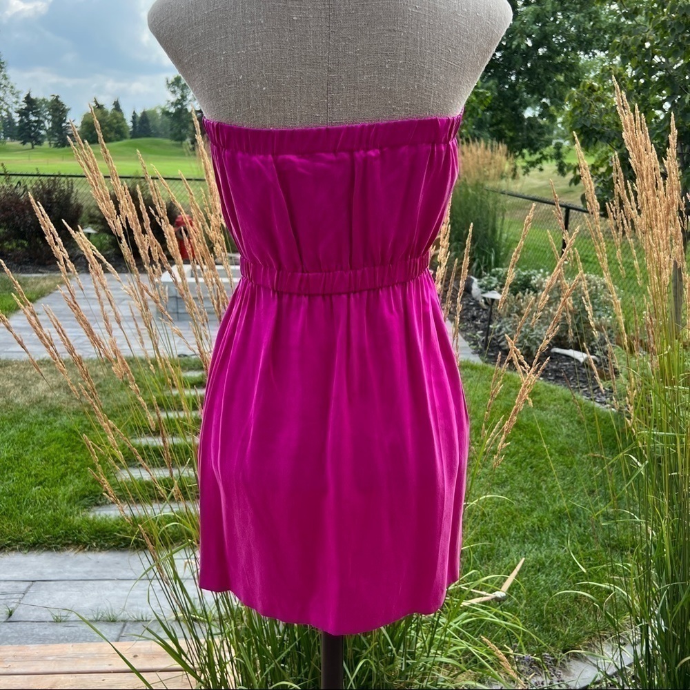 Party Special Occasion by Cynthia Vincent Strapless Ruffle Dress in Fuchsia - Picture 7 of 15